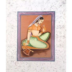 Ariba Mugal, 10 x 12 Inch, Gouache on Wasli, Miniature Painting, AC-ARBA-004